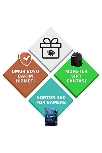 Monster Tulpar T6 V3.7.2 Intel Core i9 13900HX 32 GB RAM 1 TB SSD 12 GB RTX 5070 Ti FreeDOS 16