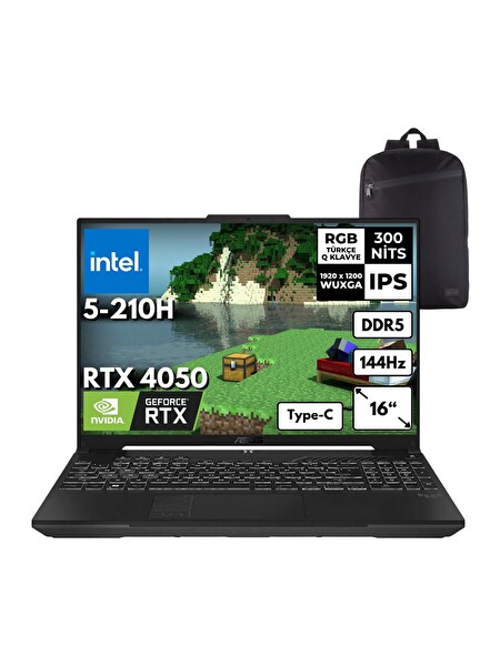 Asus TUF Gaming Core 5 210H 8 GB RAM 1 TB SSD 6 GB RTX4050 16