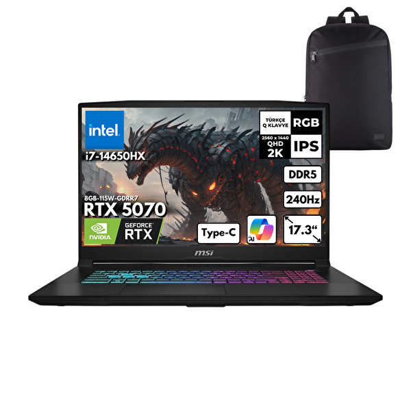 MSI Katana 17 HX i7-14650HX 32 GB RAM 1 TB SSD 17.3