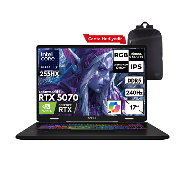 MSI Crosshair 17HX AI Ultra 7-255HX 64 GB RAM 4 TB SSD 17