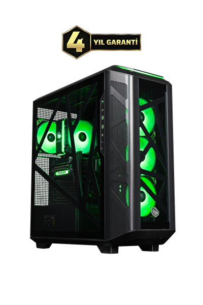 Tulpar TD3 V2.1.3 Intel Core i5 14400F B760 Anakart 16GB 1TB RX9060 XT Freedos Masaüstü Oyun Bilgisayarı - Siyah