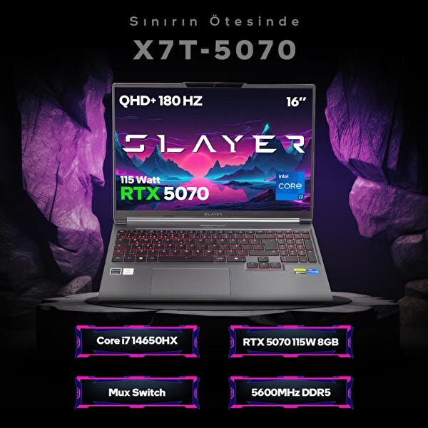 Game Garaj Slayer X7T-5070 C6 Core i7 14650HX 16