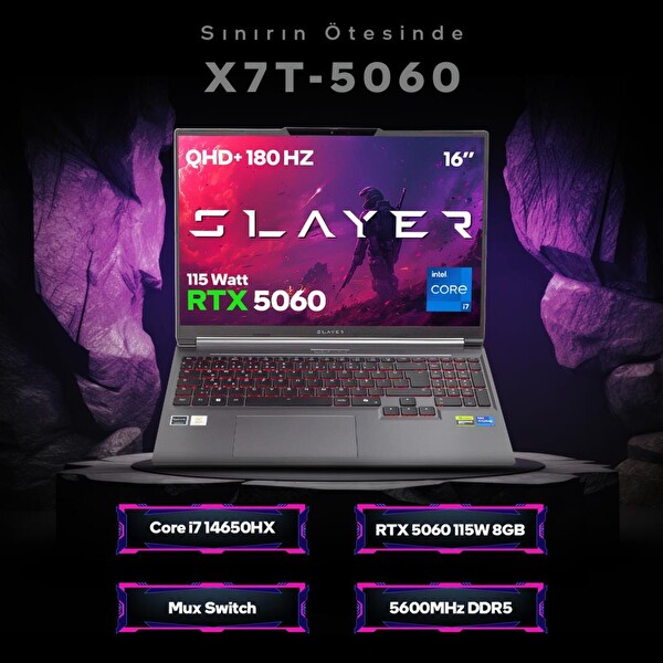 Game Garaj Slayer X7T-5060 C2 Core i7 14650HX 16
