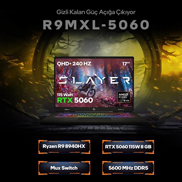 Game Garaj Slayer R9M XL-5060 C3 Ryzen 9 8940HX 17