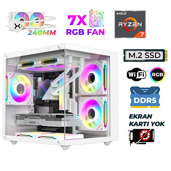 Xaser Raze X160 Ryzen 7 7800X3D 32 GB RAM DDR5 1 TB SSD M.2 NVMe Sıvı Soğutmalı FreeDOS Tavsiye Oyuncu Bilgisayarı