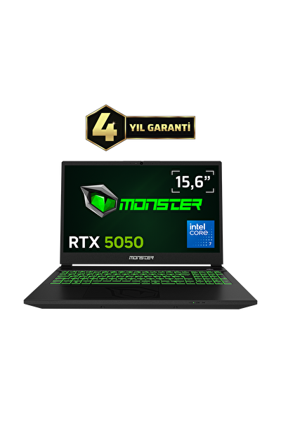 Monster Abra A5 V22.2.9 Intel Core 7 250H 64 GB RAM 1 TB SSD 8 GB RTX 5050 Windows 11 Home 15,6