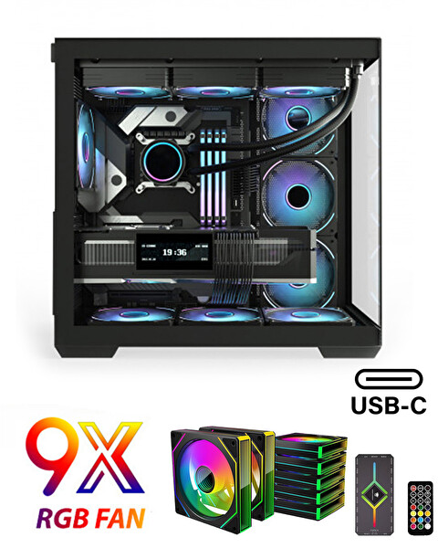 Zeiron GTA-VI X32 Black ✔ Ryzen 7 5700X 32GB RAM 1TB M.2 NVMe SSD 8GB GDDR7 RTX5060 Premium Masaüstü Bilgisayar