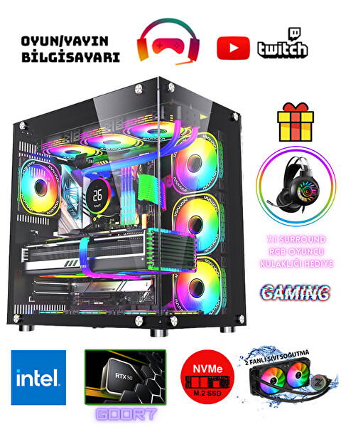 Zeiron Webstar X13 Intel Core i5 13400F 13.nesil 32GB 1TB M.2 SSD 12GB RTX5070 Sıvı Soğutmalı Oyun Bilgisayarı