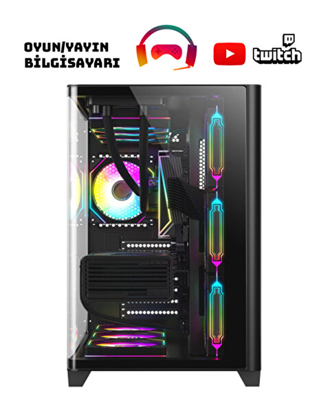 Zeiron Webstar X5 Ryzen 7 5700X 32GB RAM 1TB M.2 NVMe SSD 12GB RTX5070 Sıvı Soğutmalı Oyuncu Bilgisayarı