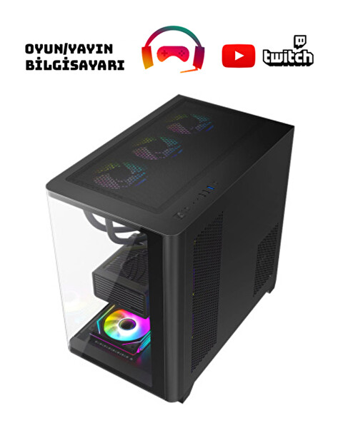 Zeiron Webstar X5 Ryzen 7 5700X 32GB RAM 1TB M.2 NVMe SSD 12GB RTX5070 Sıvı Soğutmalı Oyuncu Bilgisayarı