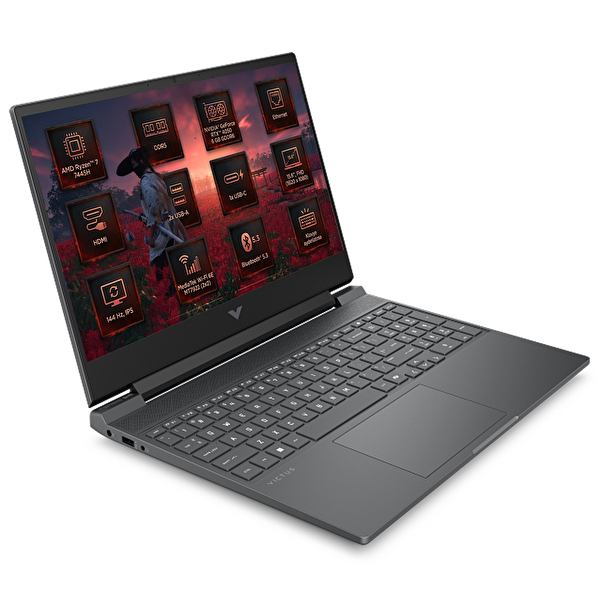 HP Victus Gaming 15 AMD Ryzen 7 7445HS 48GB 4TB SSD 6 GB RTX4050 144Hz 15.6