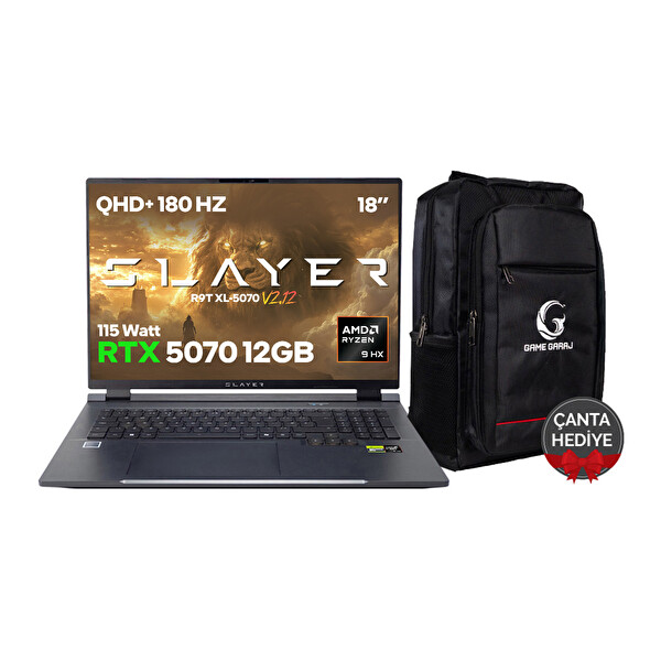 Game Garaj Slayer R9T XL-5070 V2.12 C7 AMD Ryzen 9 8945HX 16GB RAM 1TB SSD RTX5070 18