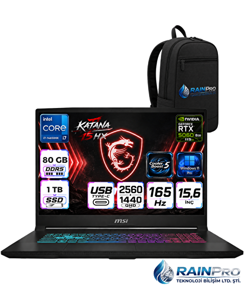 MSI Katana 15 HX Intel Core İ7-14650HX 15.6