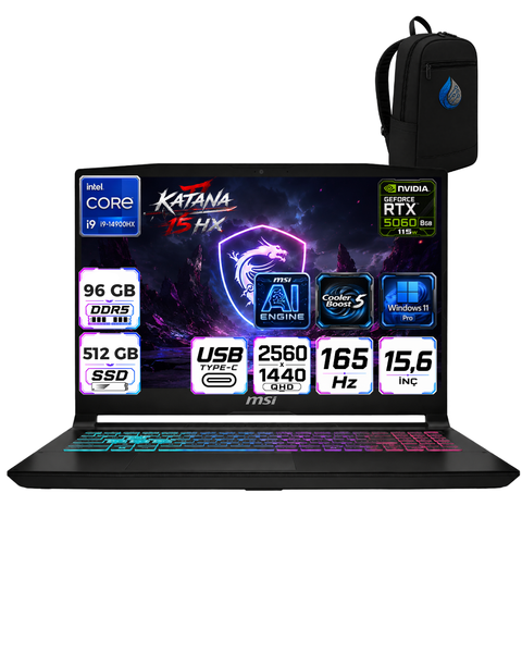 Msı Katana 15 Hx Intel Core I9 14900HX 15.6