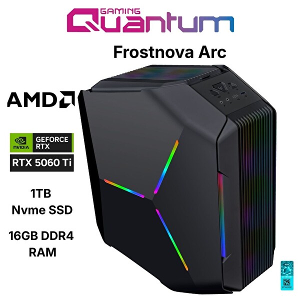 Quantum Gaming Frostnova Arc Ryzen 7 5700X 16 GB DDR4 RAM 1 TB NVMe SSD 16 GB RTX5060Ti FreeDOS Masaüstü Oyun Bilgisayarı