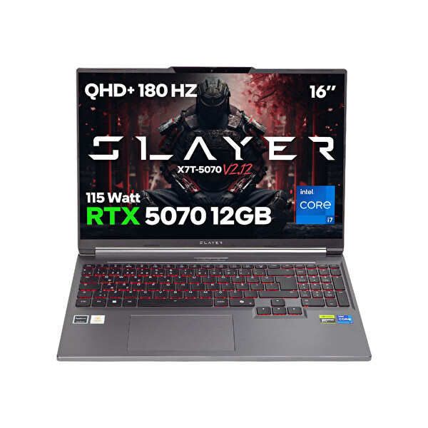 Game Garaj Slayer X7T-5070 V2.12 C2 Intel i7 14650HX 32GB RAM 1TB SSD RTX5070 16