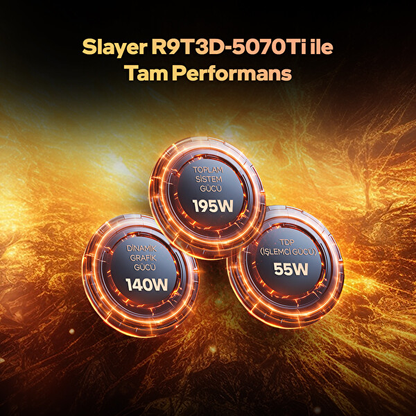 Game Garaj Slayer R9T3D-5070Ti V2 C3 AMD Ryzen 9 9955HX3D 16