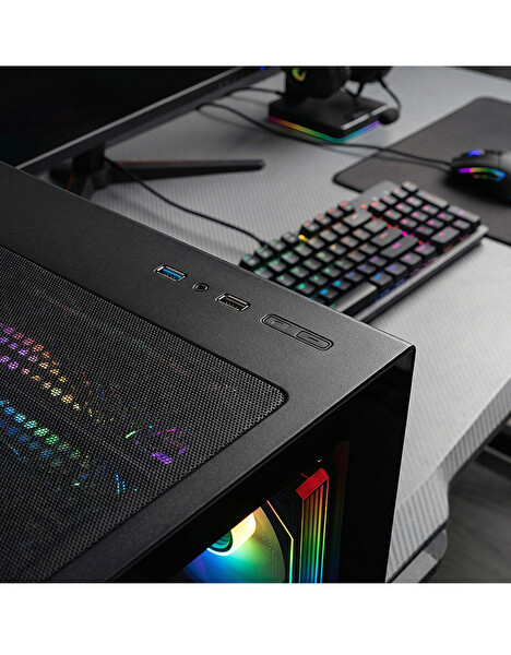 Zeiron GTA-VI Mini AMD Ryzen 5 7500F-MSI A620M-B Geforce RTX 5060 X2 ICE-512GB M.2-16GB DDR5 Siyah-Oem Oyuncu Paket