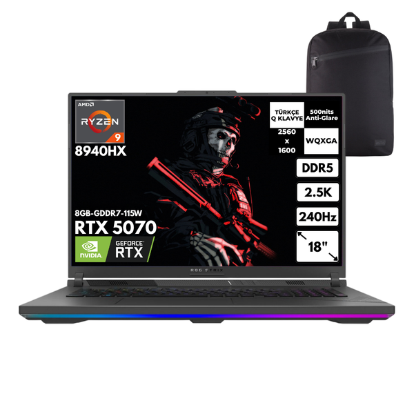 Asus ROG Strix G18 Ryzen 9-8940HX 48 GB RAM 2 TB SSD 8 GB RTX5070 18