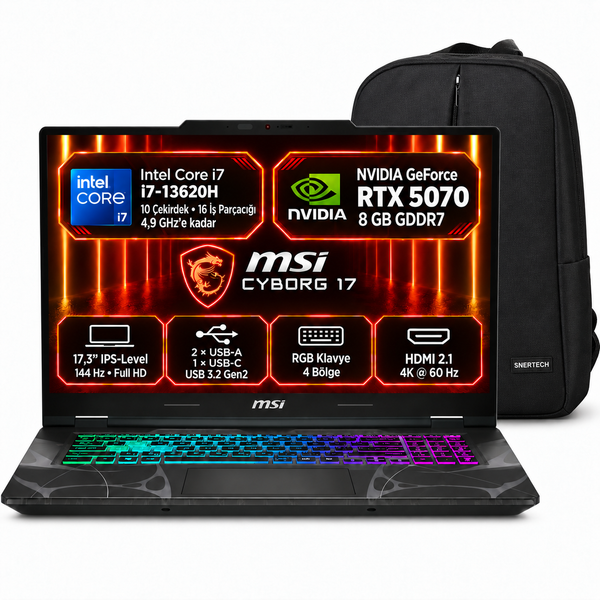 MSI Cyborg 17 B13WGKG-251XTRS8 Core i7-13620H 17.3