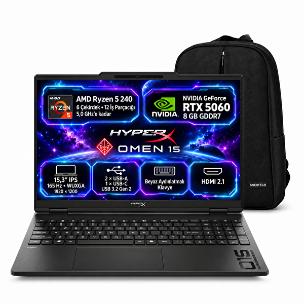HP HyperX OMEN D2QW5EA S5 Ryzen 5 240 15.3