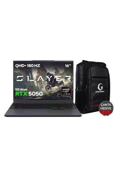 Game Garaj Slayer R9T-5050 C6 AMD Ryzen 9 7845HX 32 GB RAM 1 TB SSD RTX5050 16