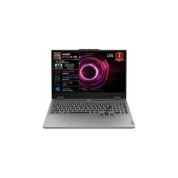 Lenovo LOQe 15ARP10EA1 AMD Ryzen 5 150 16 GB RAM 512 GB SSD RTX3050 FreeDOS 15.6