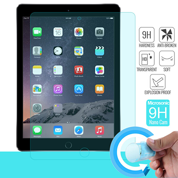 Microsonic Nano Cam Ekran Koruyucu Apple Ipad Air & Ipad Air 2 Kırılmaz Film