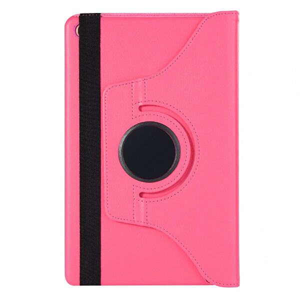 Microsonic Samsung Galaxy Tab A 10.1'' T510 Kılıf 360 Rotating Stand Deri Koyu Pembe