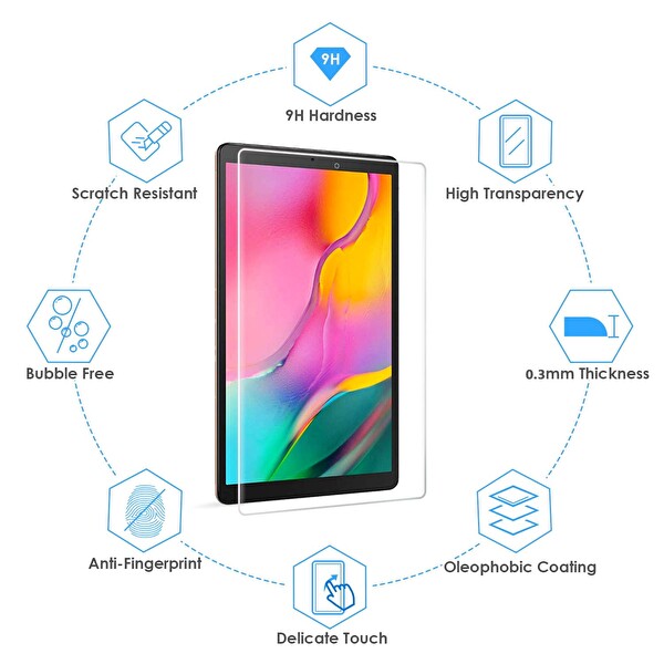Microsonic Samsung Galaxy Tab A 10.1'' T510 Temperli Cam Ekran Koruyucu