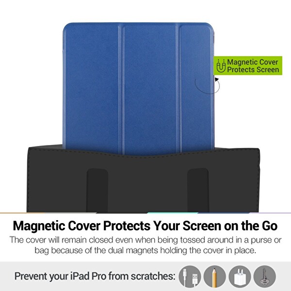 Microsonic Apple Ipad Air 3 10.5'' 2019 (a2152-a2123-a2153-a2154) Smart Case Ve Arka Kılıf Mavi
