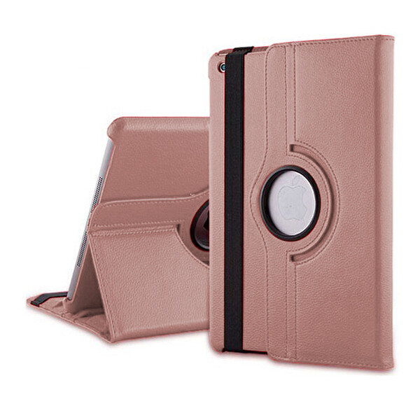 Microsonic 360 Rotating Stand Deri Kılıf Ipad 5 Air Rose Gold