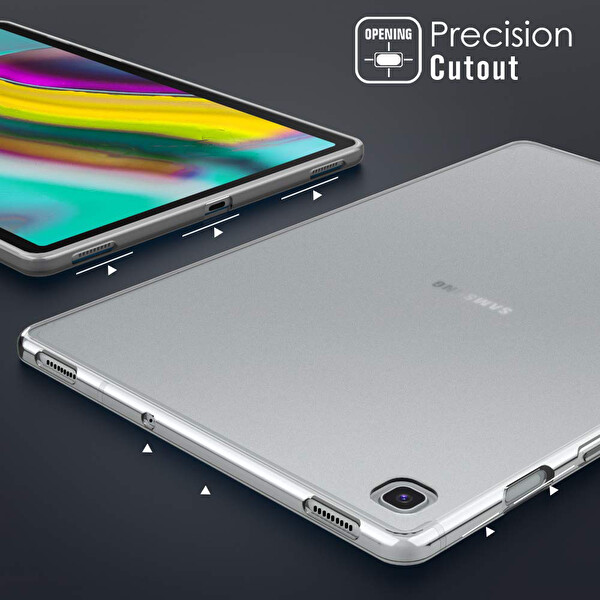 Microsonic Samsung Galaxy Tab S5e 10.5'' T720 Kılıf Transparent Soft Beyaz