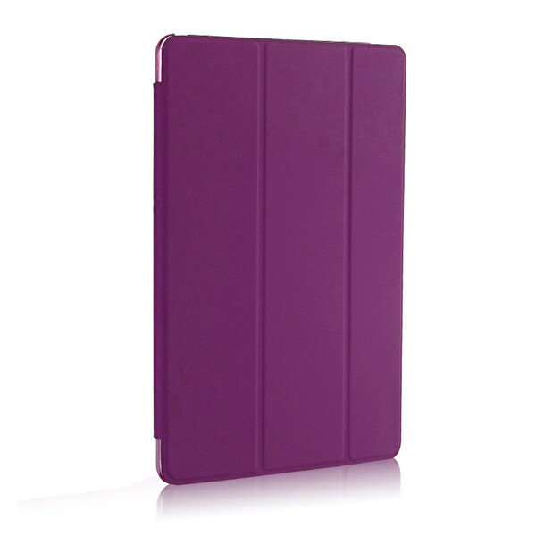Microsonic Huawei Mediapad T3 10 Kılıf Slim Translucent Back Smart Cover Mor