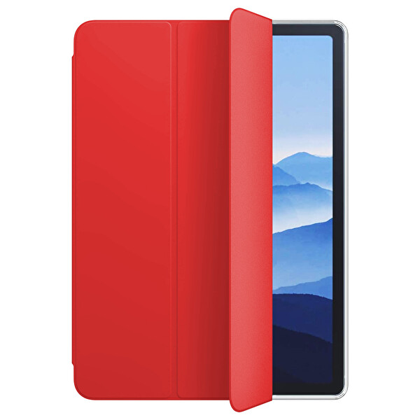 Microsonic Apple Ipad Air 5.nesil 2022 Kılıf (a2588-a2589-a2591) Slim Translucent Back Smart Cover Kırmızı