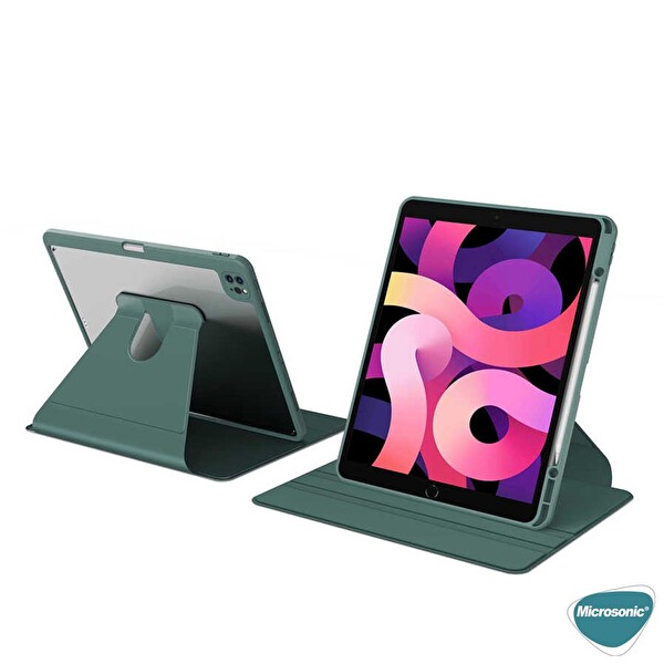 Microsonic Apple Ipad Pro 11 2020 2.nesil Kılıf (a2228-a2068-a2230) Regal Folio Koyu Yeşil