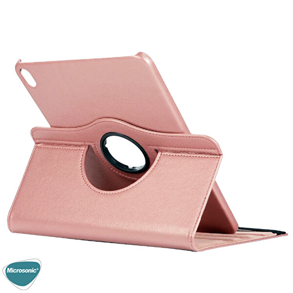 Microsonic Apple Ipad Air 5.nesil 2022 Kılıf (a2588-a2589-a2591) 360 Rotating Stand Deri Siyah