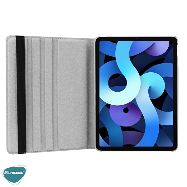 Microsonic Apple Ipad Air 5.nesil 2022 Kılıf (a2588-a2589-a2591) 360 Rotating Stand Deri Mavi
