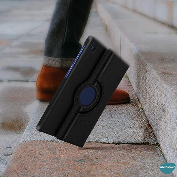Microsonic Lenovo Tab M10 Tb-x605f 10.1` Kılıf, (za480027tr) 360 Rotating Stand Deri Mor
