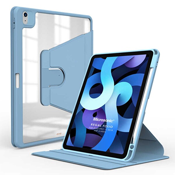 Microsonic Apple Ipad 10.nesil 10.9`` Kılıf (a2696-a2757-a2777) Regal Folio Mavi