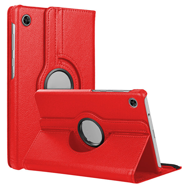 Microsonic Lenovo Tab M10 Plus 3.nesil 10.6`` Kılıf (zaaj0075tr) 360 Rotating Stand Deri Kırmızı