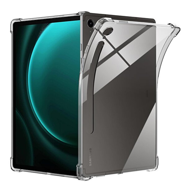 Eiroo Eiroo Samsung Galaxy Tab S9 Tablet Şeffaf Silikon Kılıf