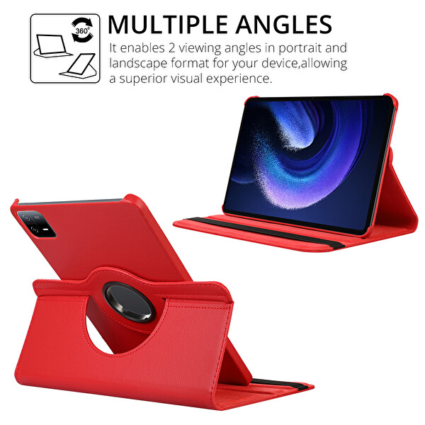 Gpack Xiaomi Mi Pad 6 Pro Kılıf Kapaklı Standlı 360 Dönebilen Koruma Dn2 Siyah