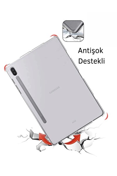Newface Galaxy T970 S7 Plus / X800 S8 Plus / T737 S7 FE 12.4 Kılıf Darbe Emici Şeffaf Tablet Silikon