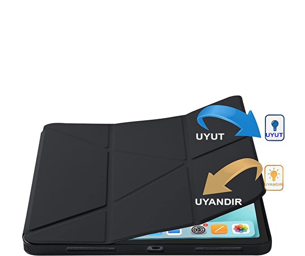 Newface iPad 10.2 (7.nesil) Uyumlu Standlı Kalemlikli Tablet Kılıfı