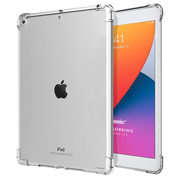 Apple iPad 10.2'' 9. Nesil (A2602-A2604-A2603-A2605) Shock Absorbing Şeffaf