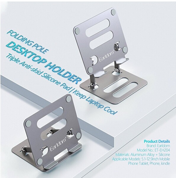 Earldom EH204 Ayarlanabilir Metal Laptop ve Tablet Standı