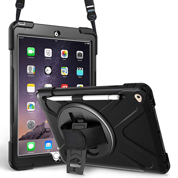 Microsonic Apple iPad Mini 4 (A1538-A1550) Heavy Defender Siyah Kılıf