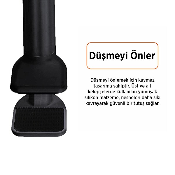 Juo 70 CM Akrobat Esnek Tablet ve Telefon Tutucu Stant Siyah JFH70-W