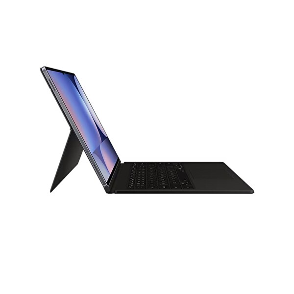 Samsung Galaxy Tab S10 Ultra ile Uyumlu Klavyeli Mousepadli Siyah Kılıf